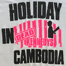 Load image into Gallery viewer, Vintage 1980s Dead Kennedys Holiday In Cambodia Political Punk Rock Album Promo Tee.
