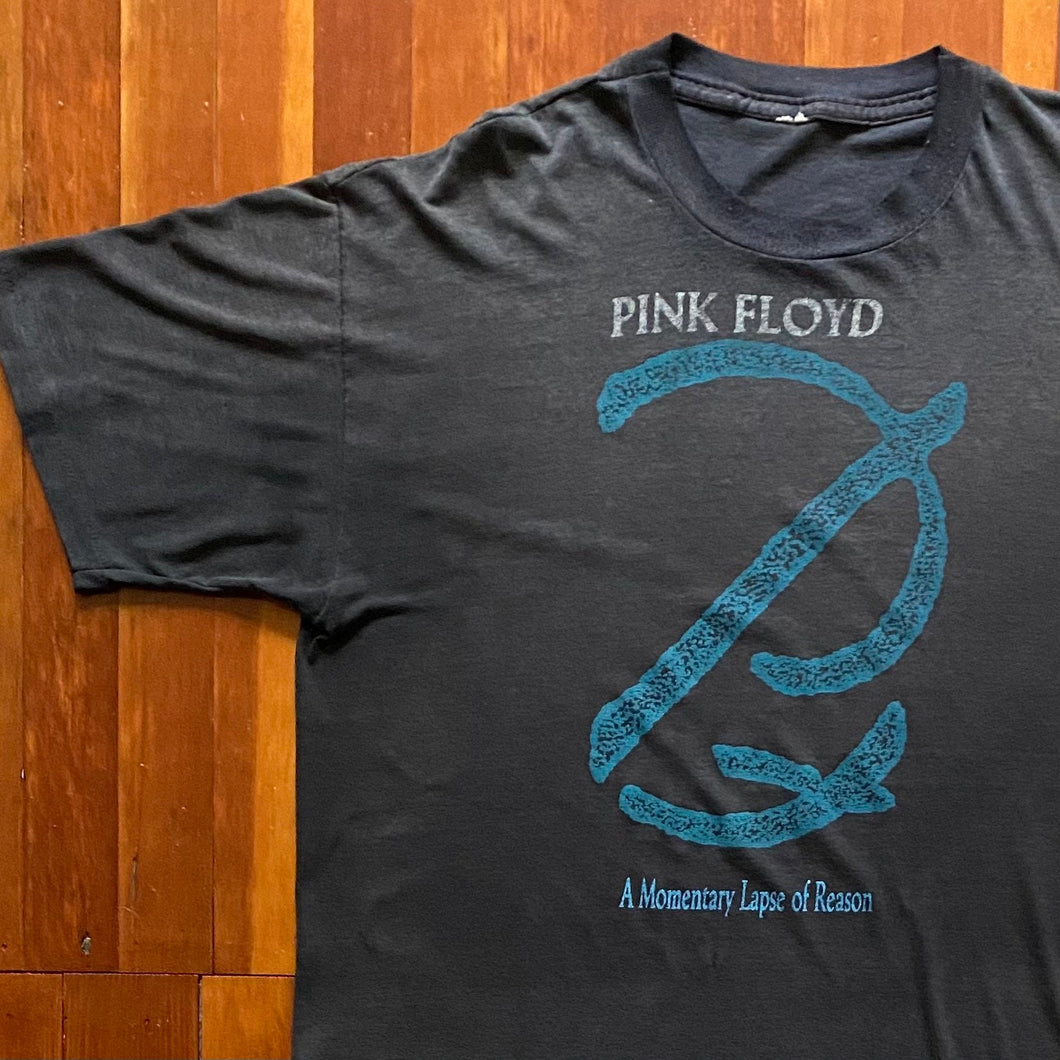 Worn Thin Vintage Single Stitch 1987 Pink Floyd A Momentary Lapse Of Reason Vancouver BC Tour Tee. Size Boxy XL